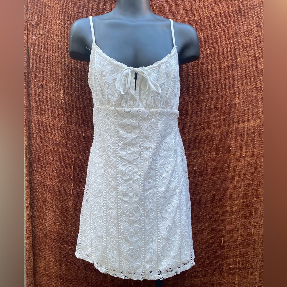 White flower-print lace sundress by Aeropostale